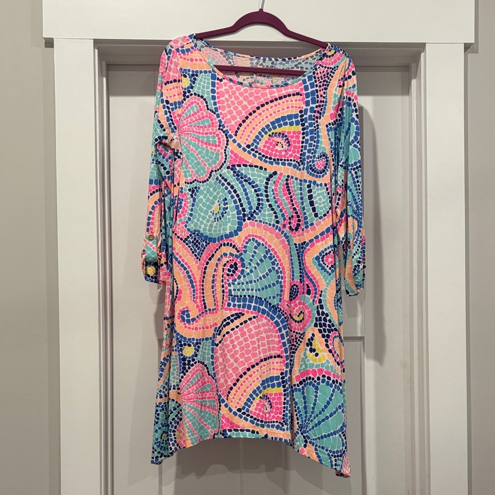 Lilly Pulitzer Multicolor Mosaic Long Sleeve Dress